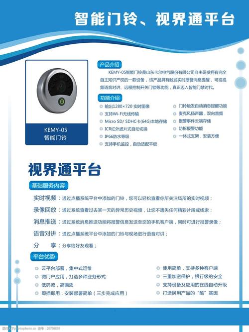智能门铃产品展板图片
